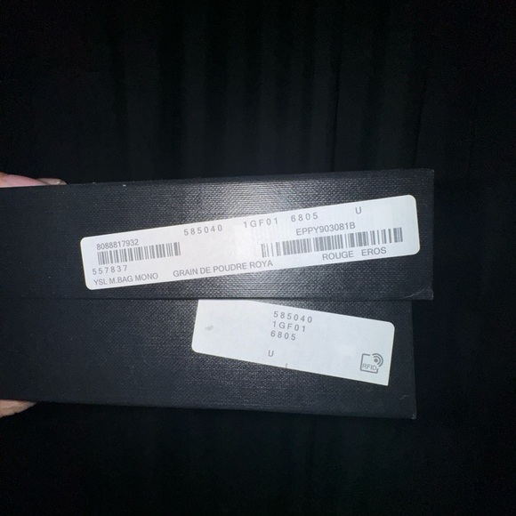 SAINT LAURENT MINI LOU CROSSBODY in ROUGE EROS - Picture 8 of 8